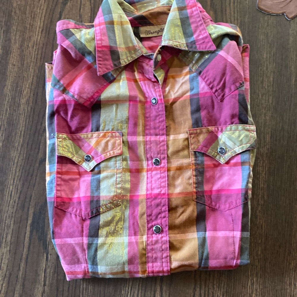 Sz S Wrangler button down shirt